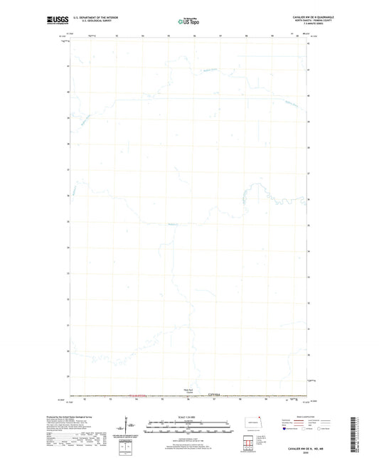 Cavalier NW OE N North Dakota US Topo Map Image