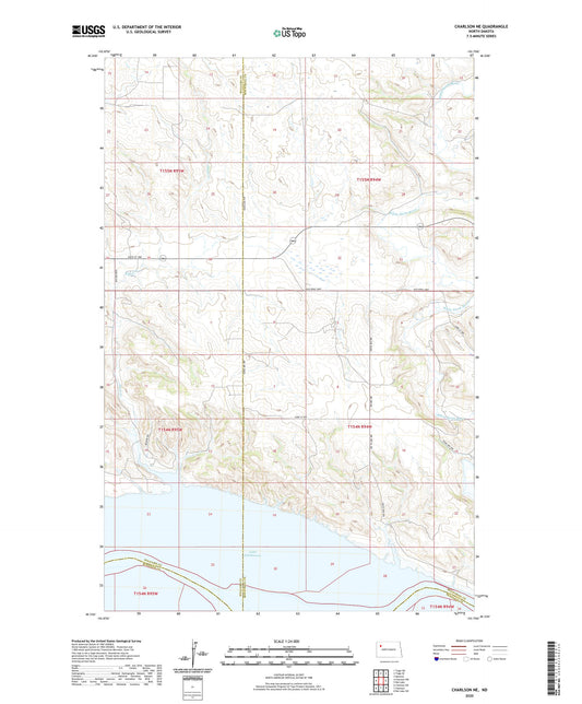 Charlson NE North Dakota US Topo Map Image