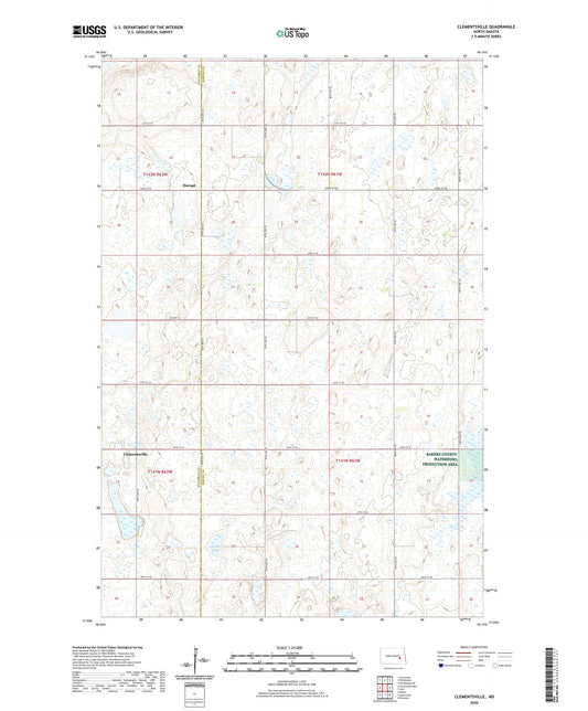 Clementsville North Dakota US Topo Map Image