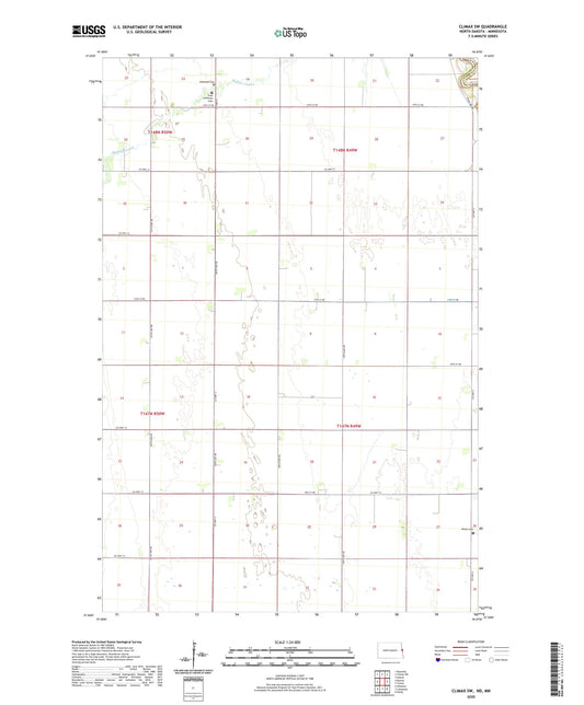 Climax SW North Dakota US Topo Map Image