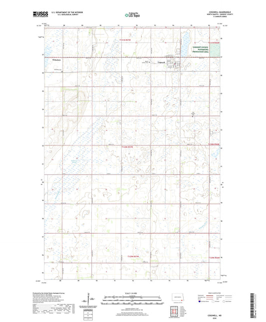 Cogswell North Dakota US Topo Map Image