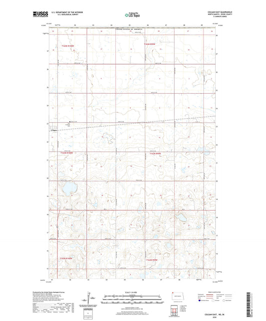 Colgan East North Dakota US Topo Map Image