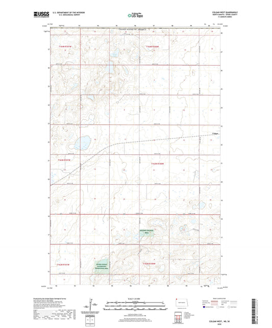 Colgan West North Dakota US Topo Map Image