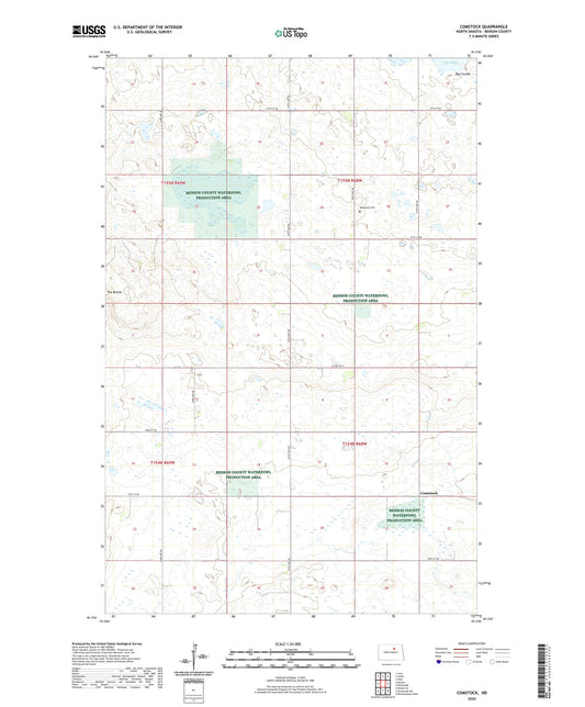 Comstock North Dakota US Topo Map Image