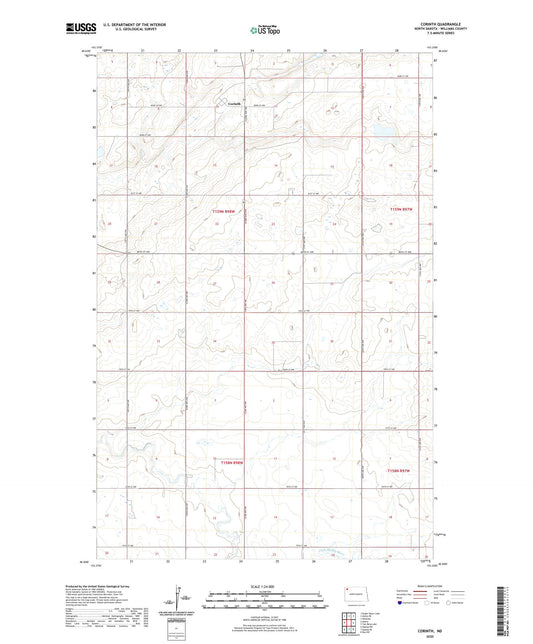 Corinth North Dakota US Topo Map Image