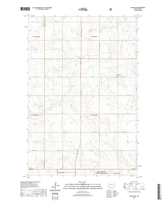 Daglum NW North Dakota US Topo Map Image