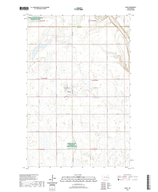 Dazey North Dakota US Topo Map Image