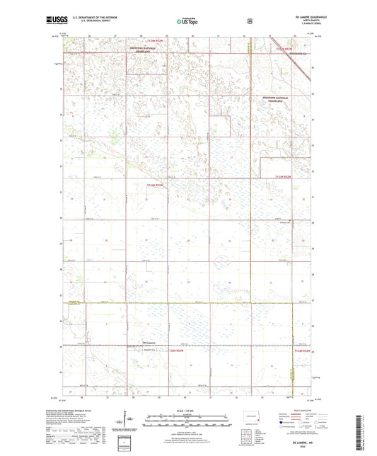 De Lamere North Dakota US Topo Map Image