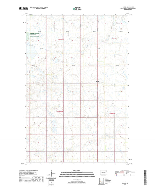 Deisem North Dakota US Topo Map Image