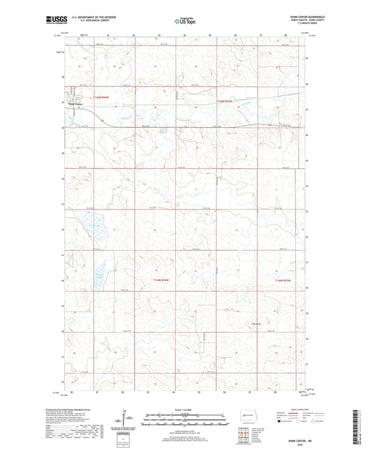 Dunn Center North Dakota US Topo Map Image