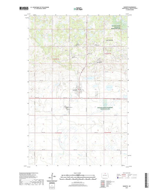 Dunseith North Dakota US Topo Map Image
