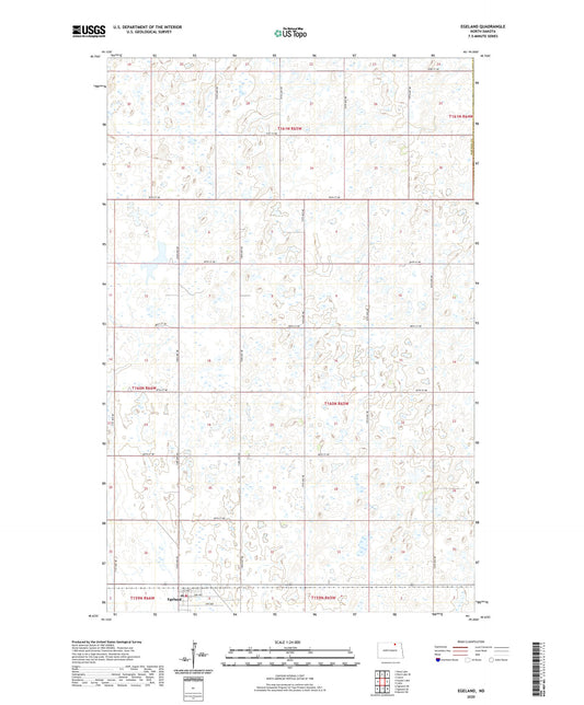 Egeland North Dakota US Topo Map Image