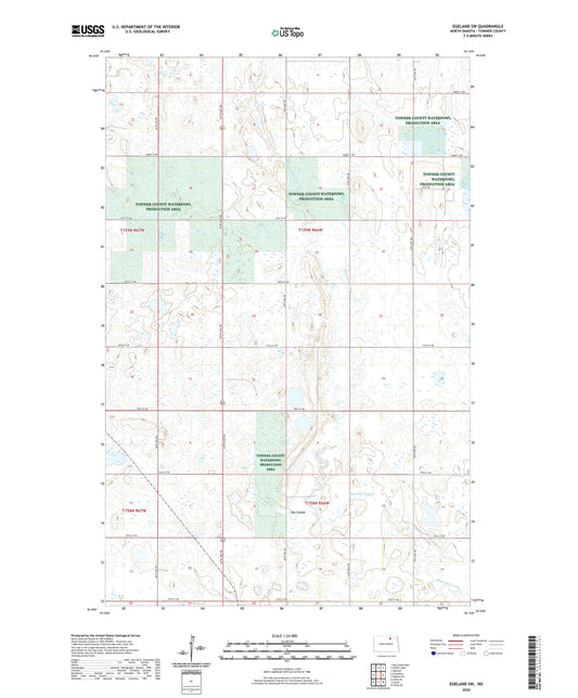 Egeland SW North Dakota US Topo Map Image