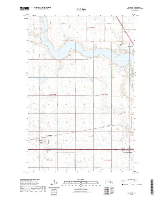 Eldridge North Dakota US Topo Map Image