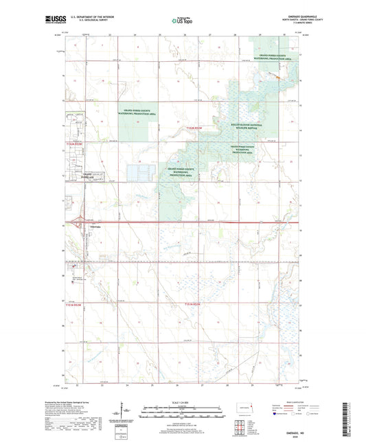 Emerado North Dakota US Topo Map Image
