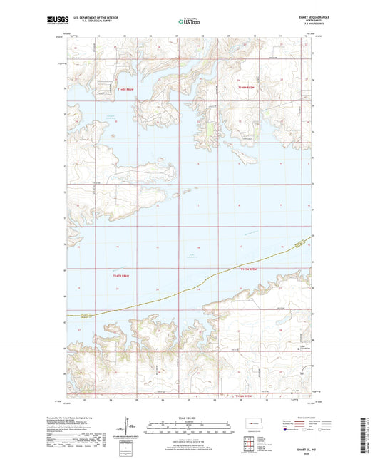 Emmet SE North Dakota US Topo Map Image
