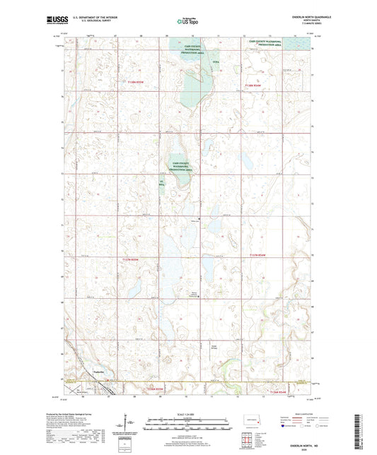 Enderlin North North Dakota US Topo Map Image