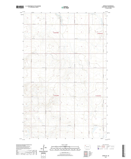 Epping NE North Dakota US Topo Map Image