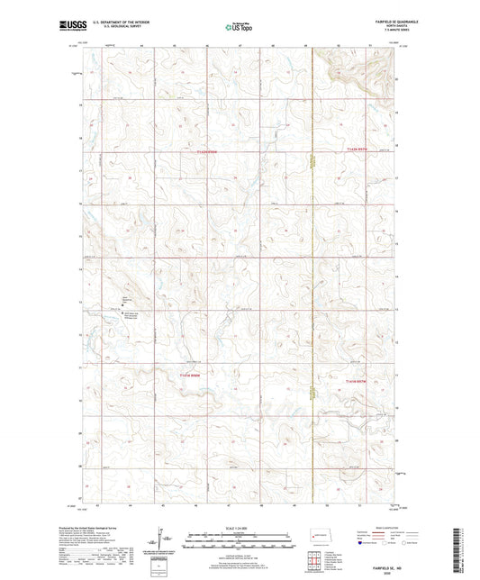 Fairfield SE North Dakota US Topo Map Image