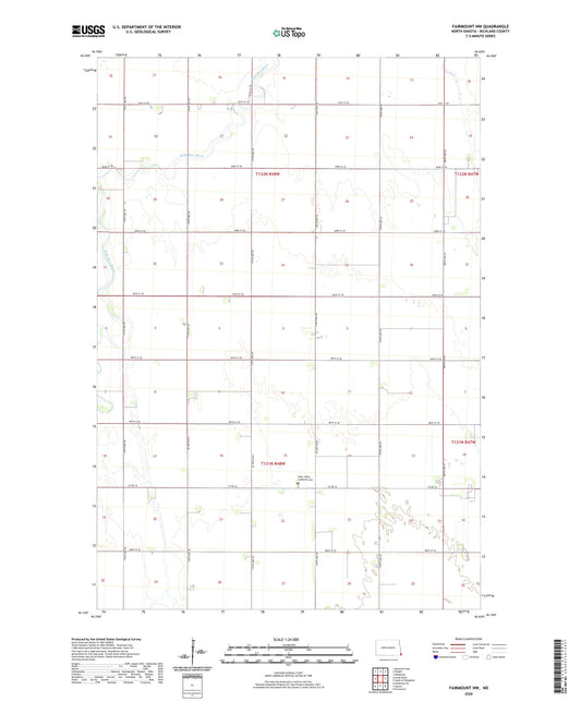 Fairmount NW North Dakota US Topo Map Image