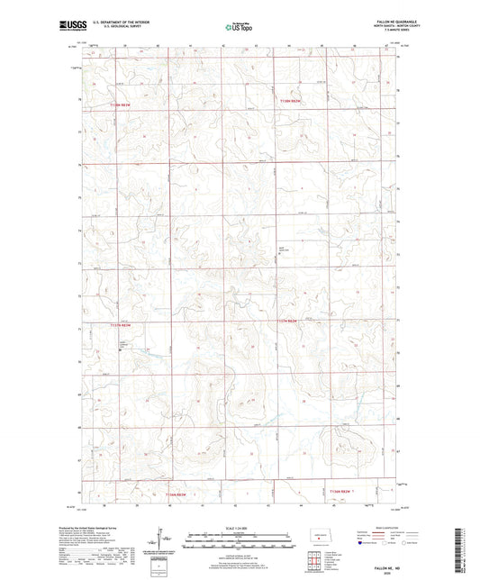 Fallon NE North Dakota US Topo Map Image
