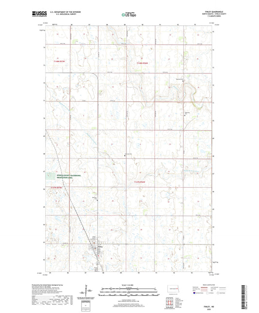 Finley North Dakota US Topo Map Image