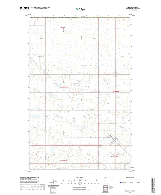Flaxton North Dakota US Topo Map Image