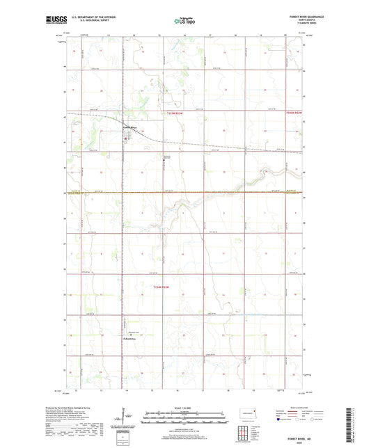 Forest River North Dakota US Topo Map Image