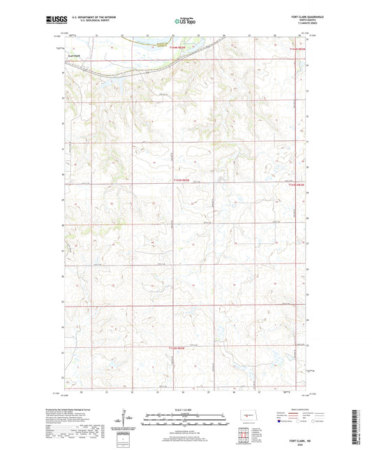 Fort Clark North Dakota US Topo Map Image