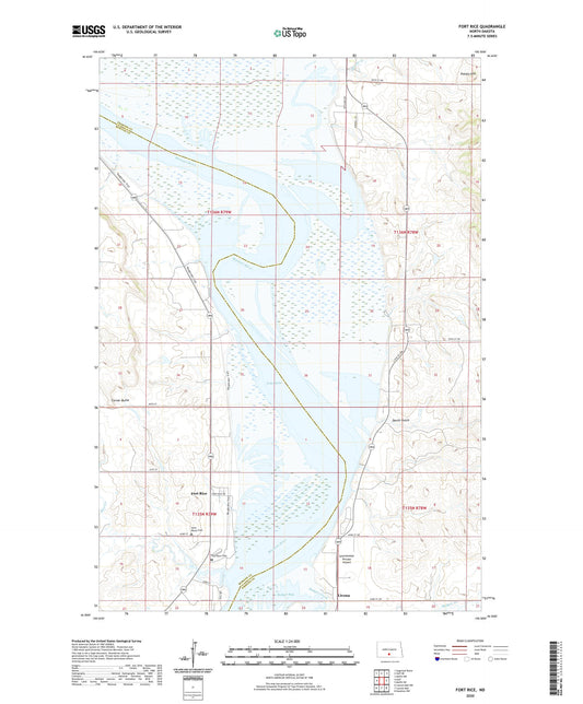 Fort Rice North Dakota US Topo Map Image