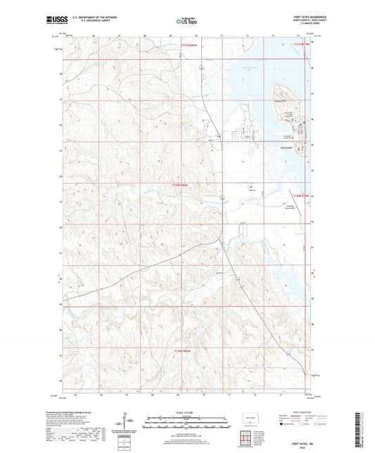 Fort Yates North Dakota US Topo Map Image