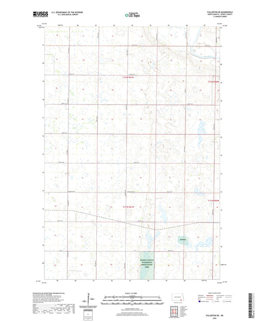 Fullerton NE North Dakota US Topo Map Image