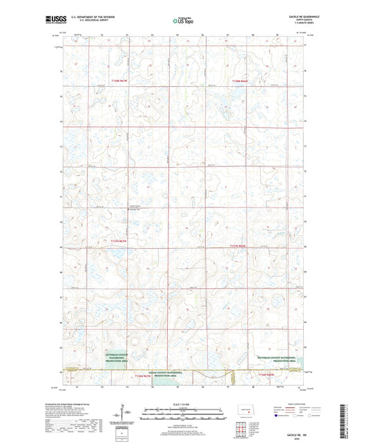 Gackle NE North Dakota US Topo Map Image