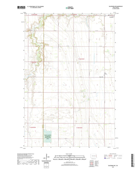 Galesburg NW North Dakota US Topo Map Image