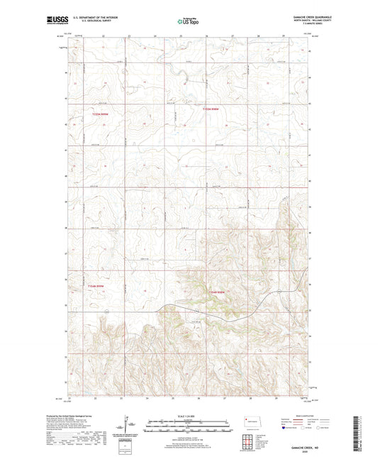 Gamache Creek North Dakota US Topo Map Image