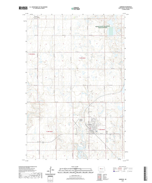 Garrison North Dakota US Topo Map Image