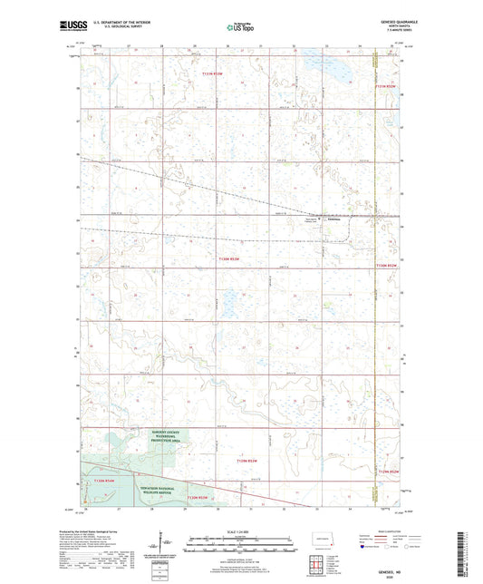 Geneseo North Dakota US Topo Map Image