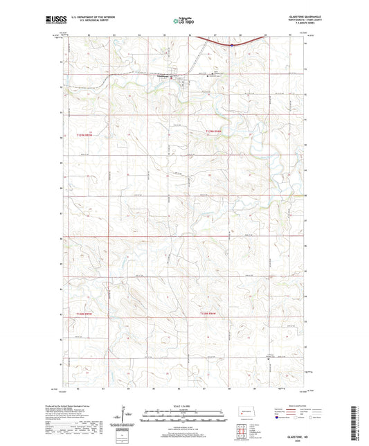 Gladstone North Dakota US Topo Map Image