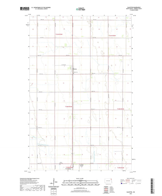 Glasston North Dakota US Topo Map Image
