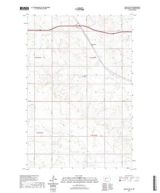 Glen Ullin SW North Dakota US Topo Map Image