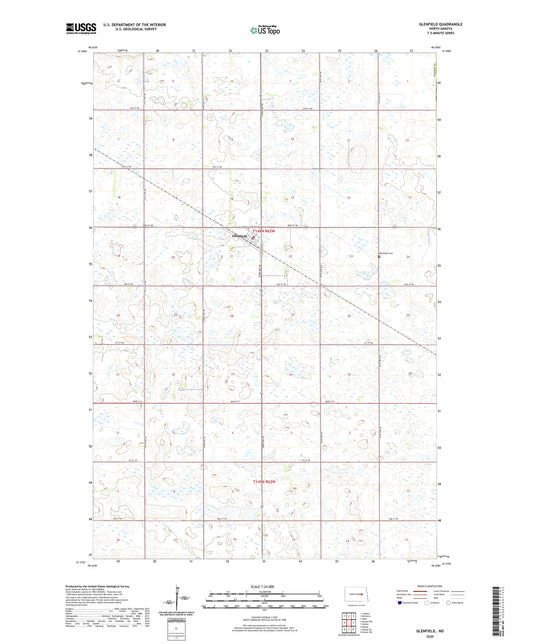 Glenfield North Dakota US Topo Map Image