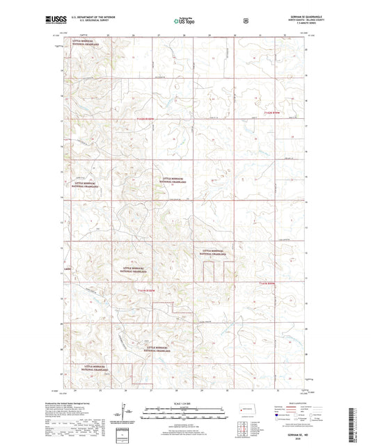 Gorham SE North Dakota US Topo Map Image