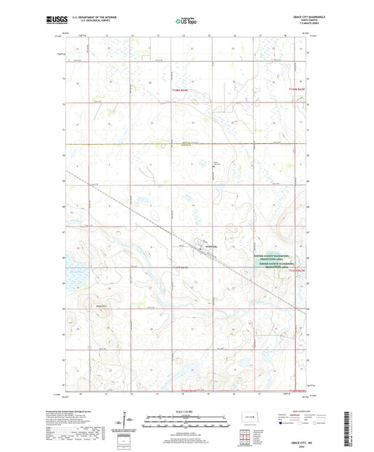 Grace City North Dakota US Topo Map Image
