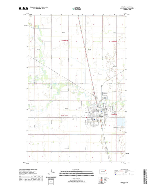 Grafton North Dakota US Topo Map Image