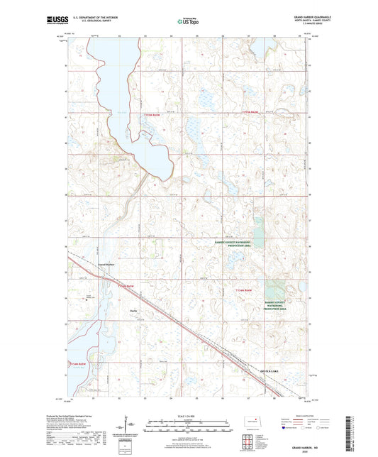 Grand Harbor North Dakota US Topo Map Image