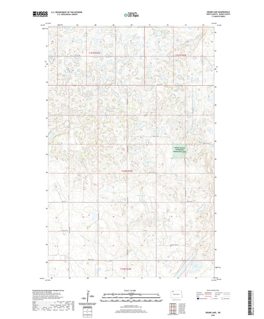 Grubb Lake North Dakota US Topo Map Image