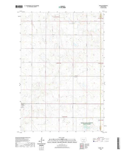 Hague North Dakota US Topo Map Image