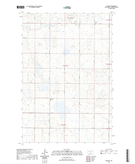 Hague SE North Dakota US Topo Map Image