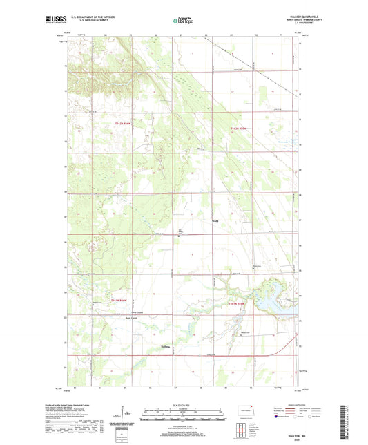 Hallson North Dakota US Topo Map Image