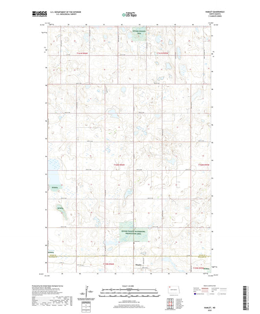 Hamlet North Dakota US Topo Map Image